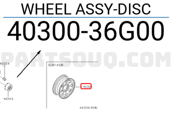 Nissan 4030036G00 WHEEL ASSY-DISC