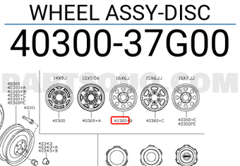 Nissan 4030037G00 WHEEL ASSY-DISC