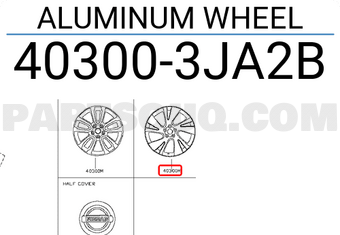 Nissan 403003JA2B ALUMINUM WHEEL
