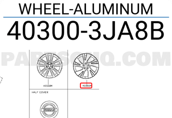 Nissan 403003JA8B WHEEL-ALUMINUM