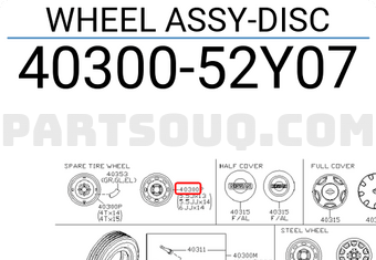 Nissan 4030052Y07 WHEEL ASSY-DISC