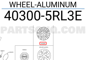 Nissan 403005RL3E WHEEL-ALUMINUM
