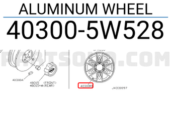 Nissan 403005W528 ALUMINUM WHEEL