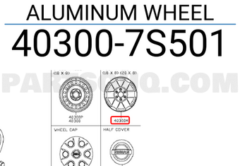 Nissan 403007S501 ALUMINUM WHEEL