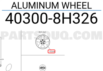 Nissan 403008H326 ALUMINUM WHEEL