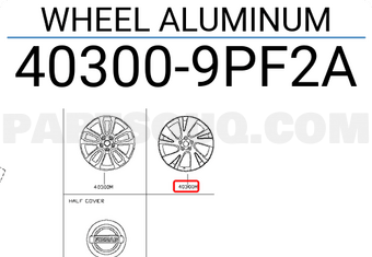 Nissan 403009PF2A WHEEL ALUMINUM