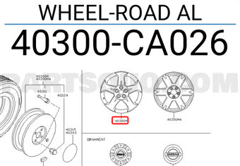 Nissan 40300CA026 WHEEL-ROAD AL