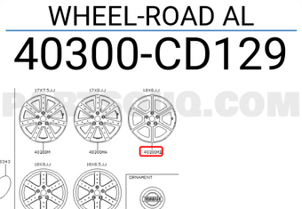 Nissan 40300CD129 WHEEL-ROAD AL