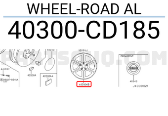 Nissan 40300CD185 WHEEL-ROAD AL