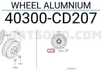 Nissan 40300CD207 WHEEL ALUMNIUM