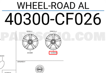 Nissan 40300CF026 WHEEL-ROAD AL