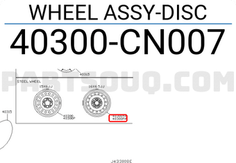 Nissan 40300CN007 WHEEL ASSY-DISC