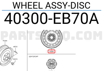 Nissan 40300EB70A WHEEL ASSY-DISC