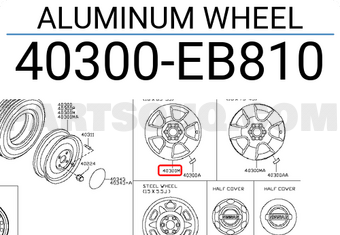 Nissan 40300EB810 ALUMINUM WHEEL