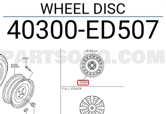 Nissan 40300ED507 WHEEL DISC