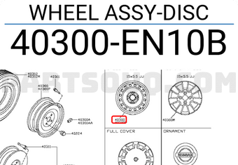 Nissan 40300EN10B WHEEL ASSY-DISC