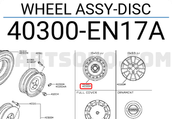Nissan 40300EN17A WHEEL ASSY-DISC