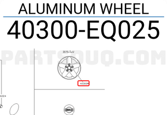 Nissan 40300EQ025 ALUMINUM WHEEL
