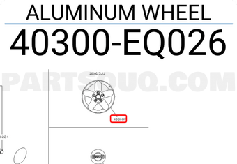 Nissan 40300EQ026 ALUMINUM WHEEL