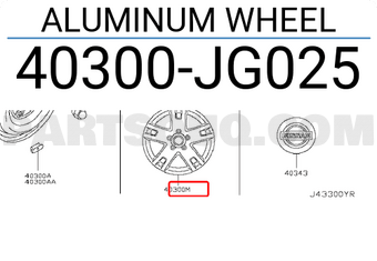 Nissan 40300JG025 ALUMINUM WHEEL