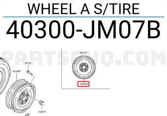 Nissan 40300JM07B WHEEL A S/TIRE