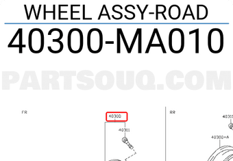 Nissan 40300MA010 WHEEL ASSY-ROAD