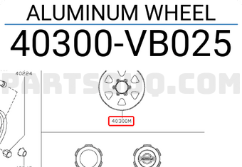 Nissan 40300VB025 ALUMINUM WHEEL