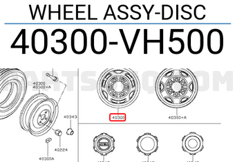 Nissan 40300VH500 WHEEL ASSY-DISC