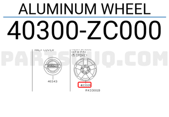 Nissan 40300ZC000 ALUMINUM WHEEL