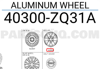 Nissan 40300ZQ31A ALUMINUM WHEEL