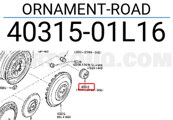 Nissan 4031501L16 ORNAMENT-ROAD