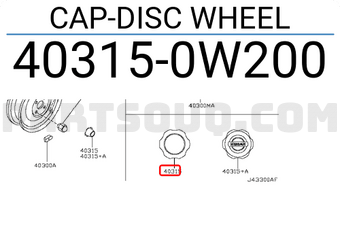 Nissan 403150W200 CAP-DISC WHEEL