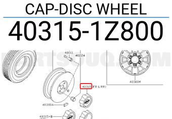 Nissan 403151Z800 CAP-DISC WHEEL