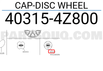 Nissan 403154Z800 CAP-DISC WHEEL