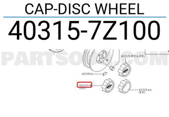 Nissan 403157Z100 CAP-DISC WHEEL