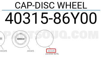Nissan 4031586Y00 CAP-DISC WHEEL