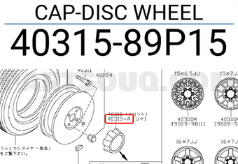 Nissan 4031589P15 CAP-DISC WHEEL