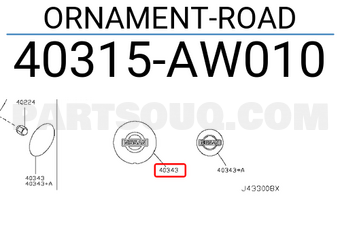 Nissan 40315AW010 ORNAMENT-ROAD