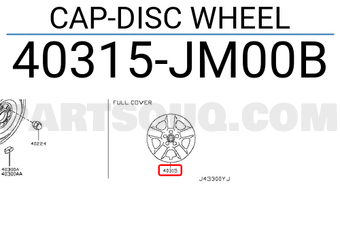 Nissan 40315JM00B CAP-DISC WHEEL