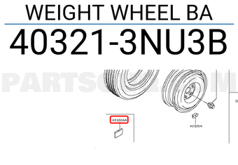 Nissan 403213NU3B WEIGHT WHEEL BA