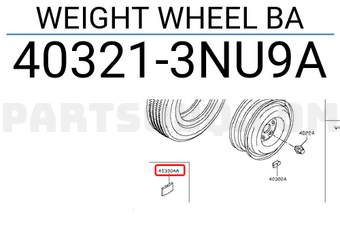 Nissan 403213NU9A WEIGHT WHEEL BA