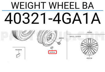 Nissan 403214GA1A WEIGHT WHEEL BA