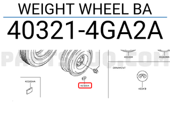 Nissan 403214GA2A WEIGHT WHEEL BA