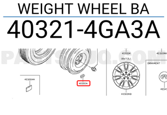 Nissan 403214GA3A WEIGHT WHEEL BA