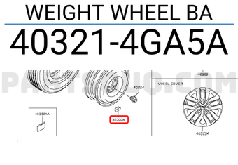 Nissan 403214GA5A WEIGHT WHEEL BA