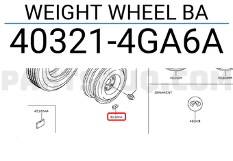 Nissan 403214GA6A WEIGHT WHEEL BA