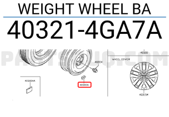Nissan 403214GA7A WEIGHT WHEEL BA