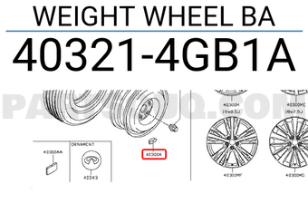 Nissan 403214GB1A WEIGHT WHEEL BA