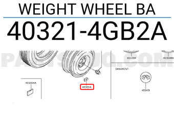 Nissan 403214GB2A WEIGHT WHEEL BA
