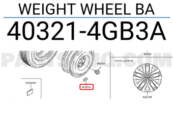 Nissan 403214GB3A WEIGHT WHEEL BA